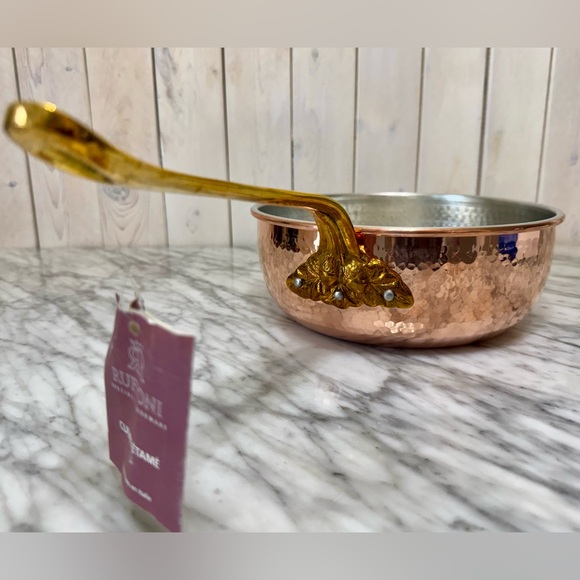 Ruffoni 4 Quart Historia Hammered CopperChef's Pan with Acorn Handle (B)